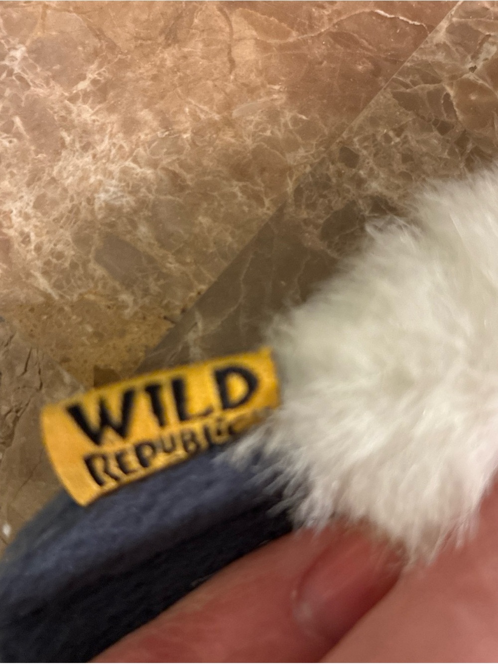 Wild Republic Long-Limbed Tamarin Plush Monkey Cream Fur Gray Tail 17” - Picture 6 of 9